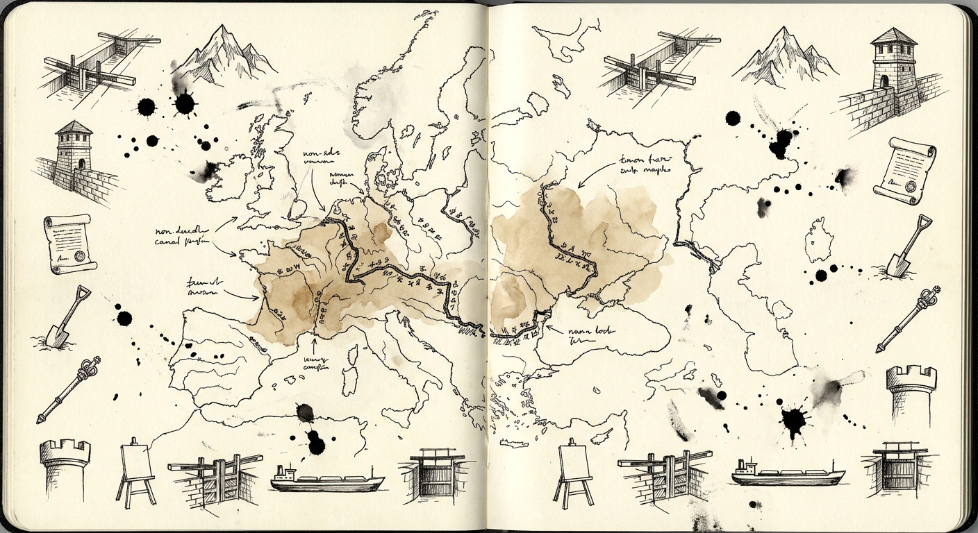 The Geopolitical and Demographic Nexus of the Rhine-Danube Corridor: A Historical Geography