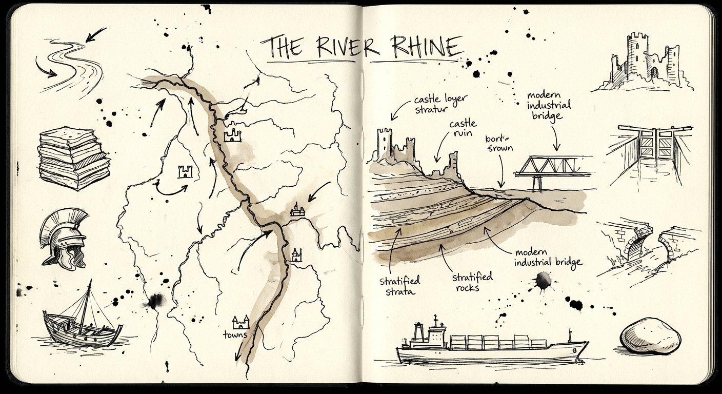 The River Rhine: A Comprehensive Geological, Cultural, and Geopolitical History